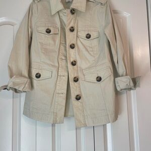 CAbi Ivory Collared Blazer